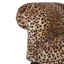 Load image into Gallery viewer, Leopard Print Velvet End Of Bed Bench