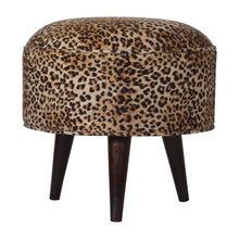 Load image into Gallery viewer, Leopard Print Footstool