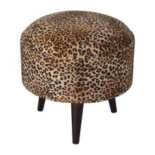 Load image into Gallery viewer, Leopard Print Footstool