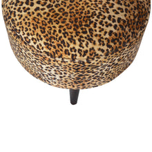 Load image into Gallery viewer, Leopard Print Footstool