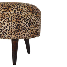 Load image into Gallery viewer, Leopard Print Footstool