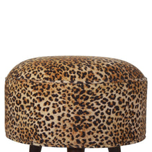 Load image into Gallery viewer, Leopard Print Footstool