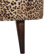 Load image into Gallery viewer, Leopard Print Footstool