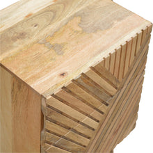 Load image into Gallery viewer, Oak Carved Line Bedside Table