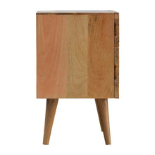 Load image into Gallery viewer, Oak Carved Line Bedside Table