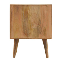 Load image into Gallery viewer, Oak Carved Line Bedside Table