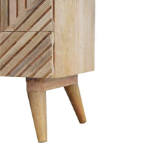 Load image into Gallery viewer, Oak Carved Line Media Unit