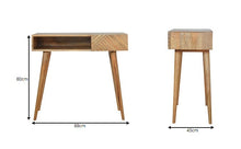 Load image into Gallery viewer, Oak Carved Line Office Desk