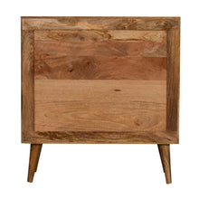 Load image into Gallery viewer, Wooden Oak Rattan Leaf Door Cabinet