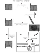 Load image into Gallery viewer, Wooden Oak Rattan Leaf Door Cabinet