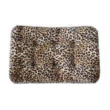 Load image into Gallery viewer, Leopard Print Velvet Upholstered Bench With Angled Seat