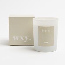 Load image into Gallery viewer, Wxy Bed Candle Warm Musk, Black Vanilla, White Flowers & Soft Linen