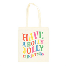 Load image into Gallery viewer, Holly Jolly Christmas Polyester Tote Bag
