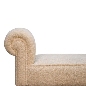 Boucle Cream End Of Bed Bench