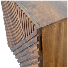 Load image into Gallery viewer, Chestnut Ridged Carved Line Bedside Table
