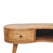 Load image into Gallery viewer, Oak Curved Wooden Storage Coffee Table
