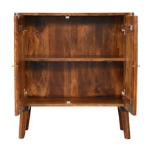 Load image into Gallery viewer, Retro Chestnut Wooden Ridged Sideboard Cabinet
