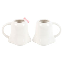 Load image into Gallery viewer, Mr and Mrs Boo Ghost Shaped Halloween Mug Set
