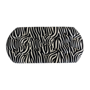 Zebra Print Velvet Bench