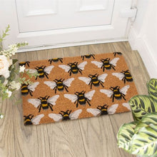 Load image into Gallery viewer, Natural Bee Print Doormat
