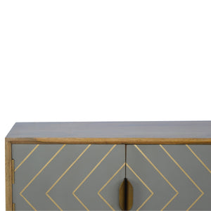 Grey & Gold Abstract Media Unit