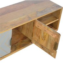 Load image into Gallery viewer, Grey &amp; Gold Abstract Media Unit
