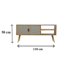 Load image into Gallery viewer, Grey &amp; Gold Abstract Media Unit
