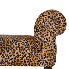 Load image into Gallery viewer, Leopard Print Velvet End Of Bed Bench
