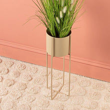 Load image into Gallery viewer, Standing Metal Planter - Beige
