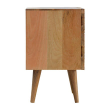Load image into Gallery viewer, Oak Carved Line Bedside Table

