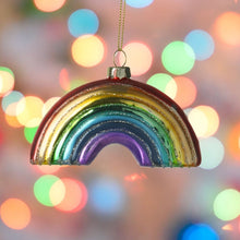 Load image into Gallery viewer, Glitter Rainbow Christmas Decoration
