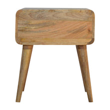 Load image into Gallery viewer, Oak Rattan Rounded Edge Bedside Table
