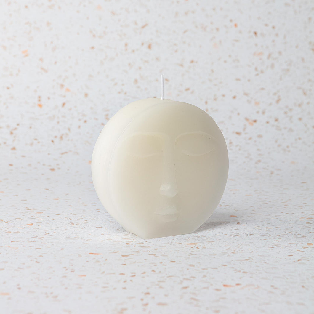 Round Moon Face Soy Wax Scented Candle